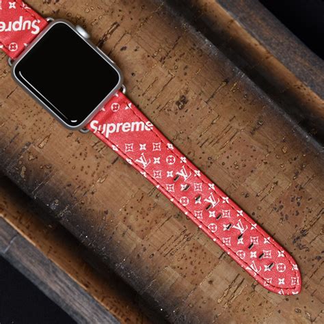 louis vuitton supreme apple watch band|authentic lv apple watch band.